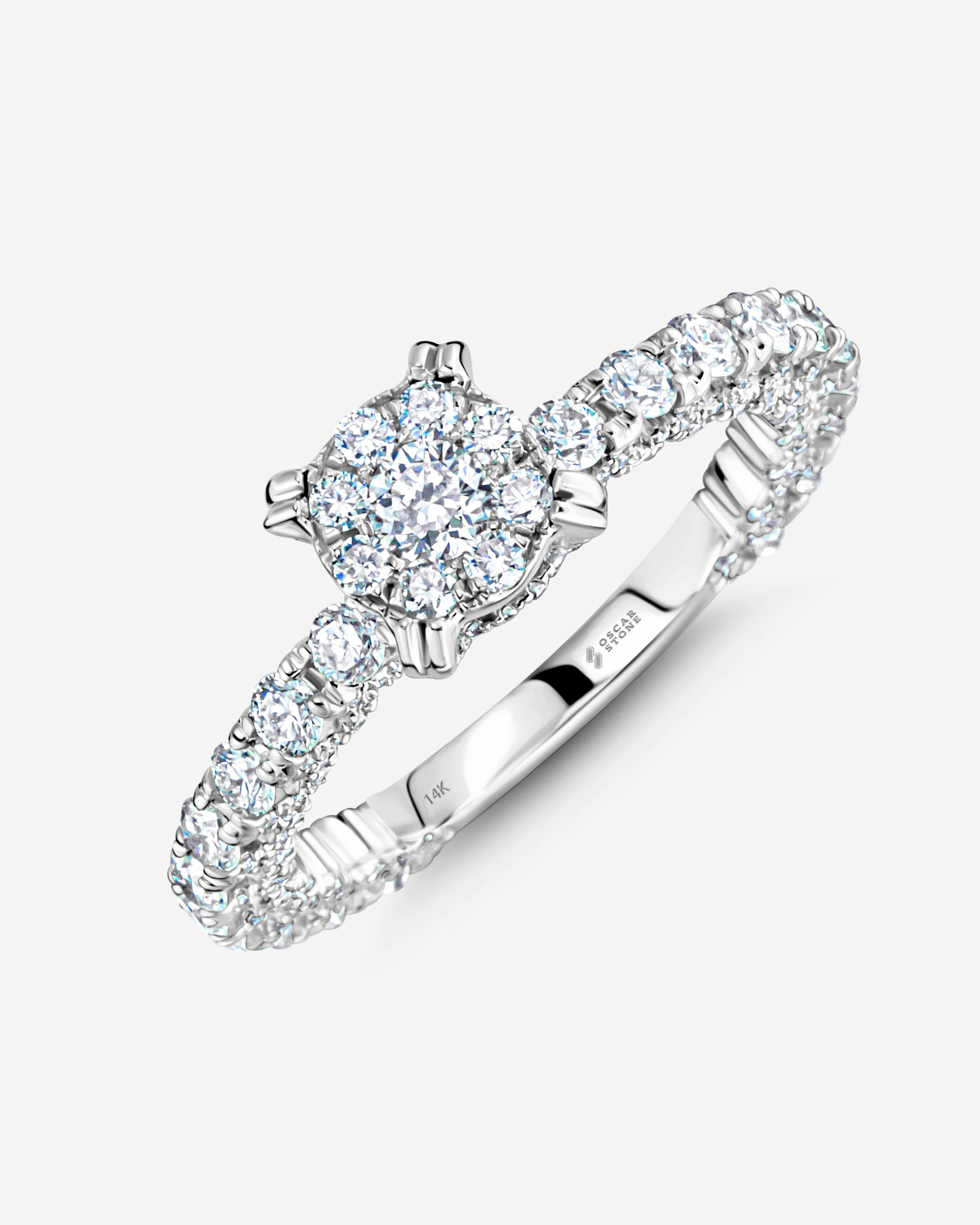Anillo de compromiso infinito con diamantes