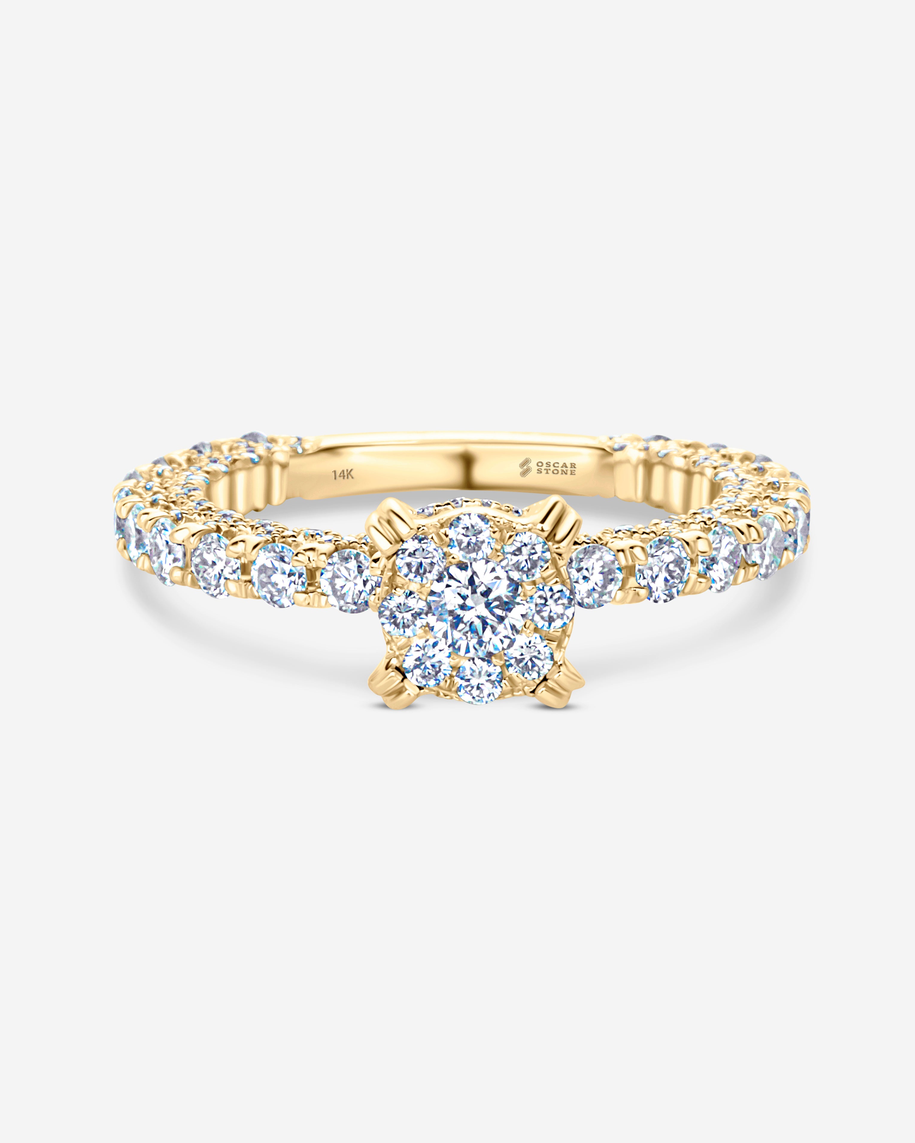 Anillo de compromiso infinito con diamantes
