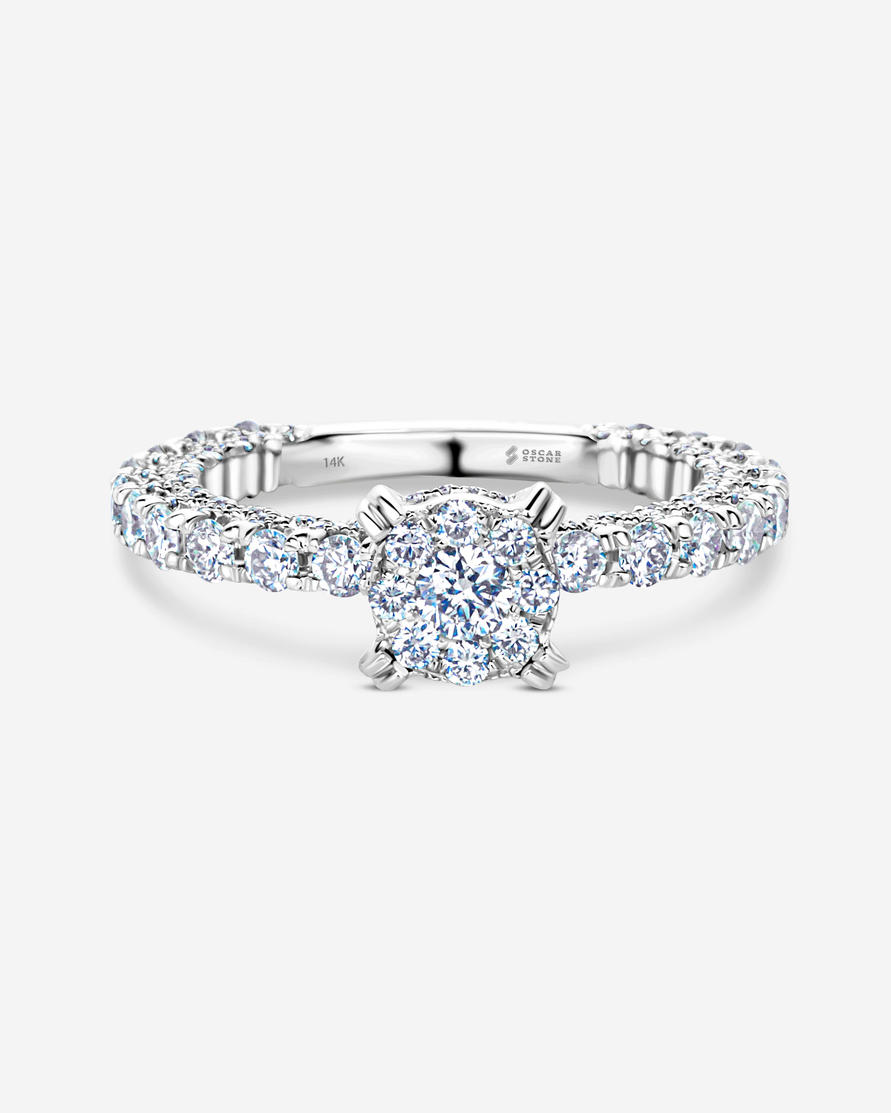 Anillo de compromiso infinito con diamantes