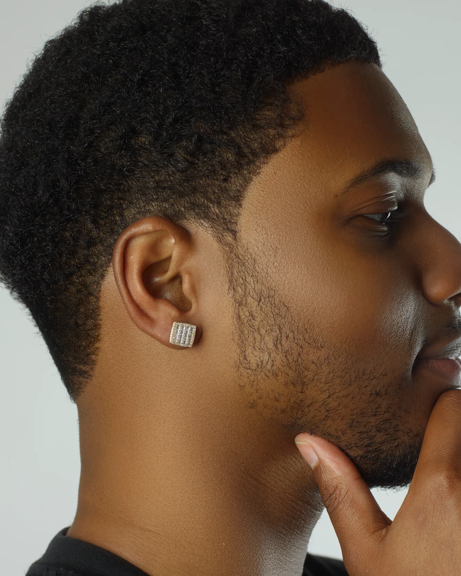 Oscar Stone Baguette Studs