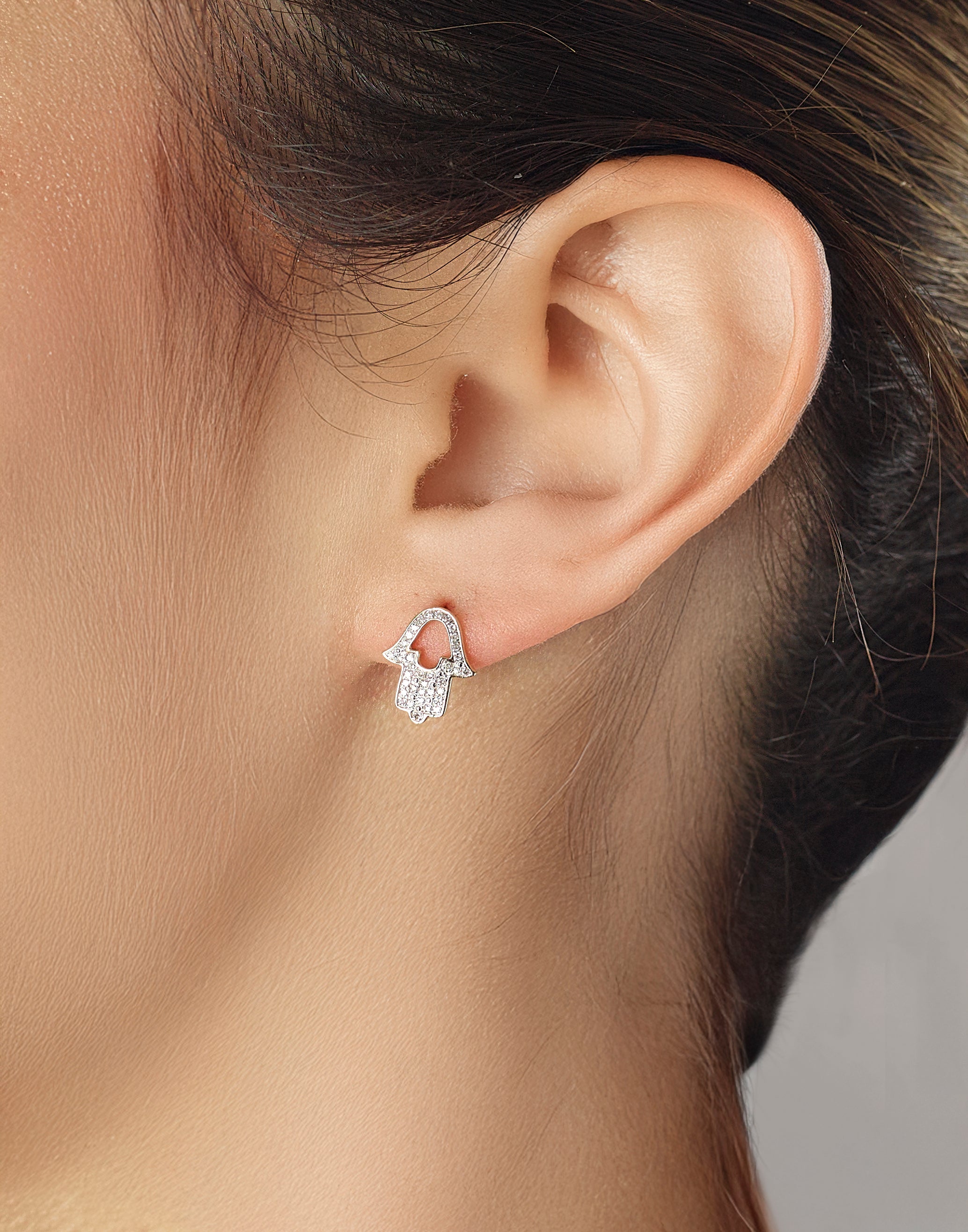 Oscar Hamsa Studs