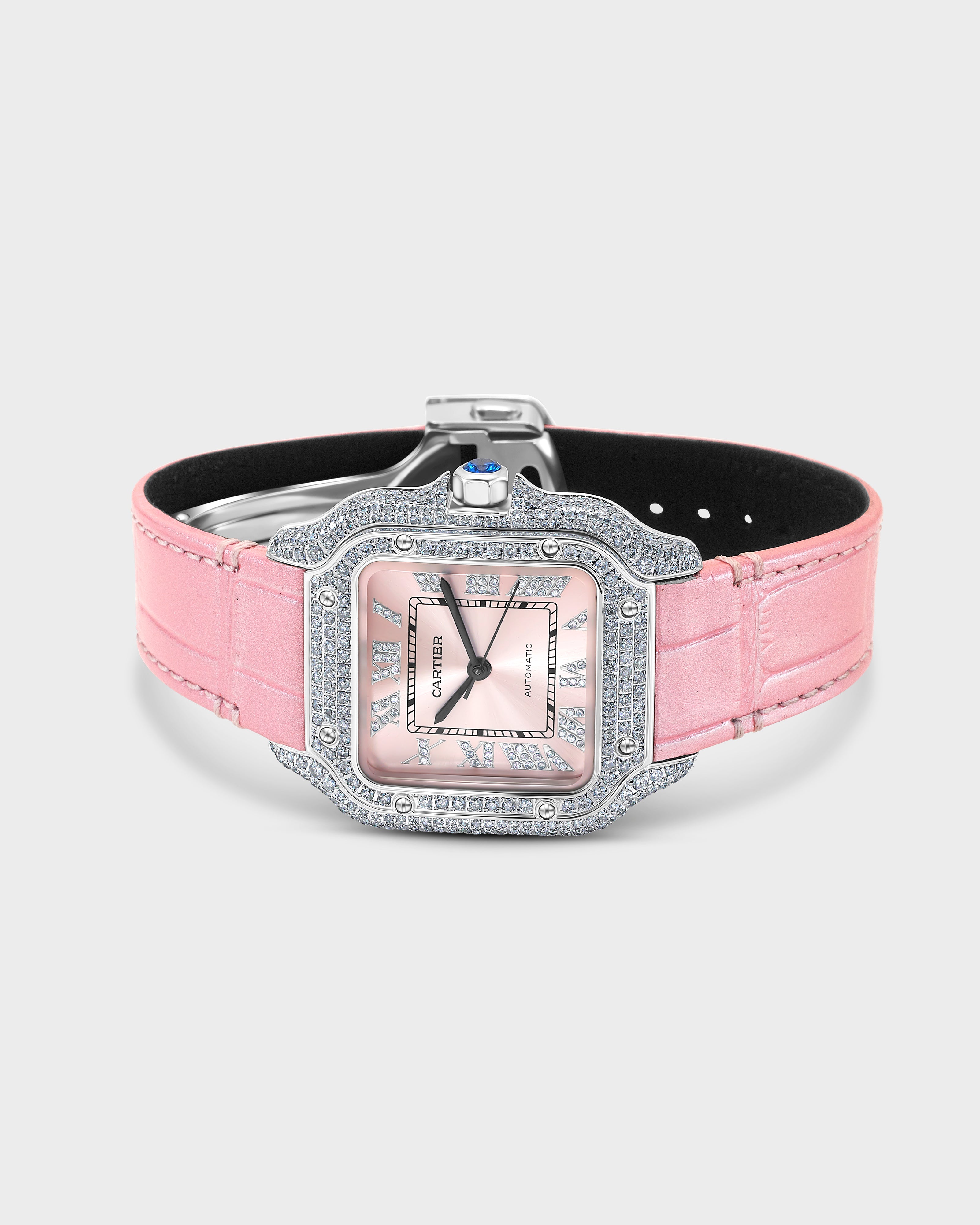 37mm Bussdown Pink Leather Band