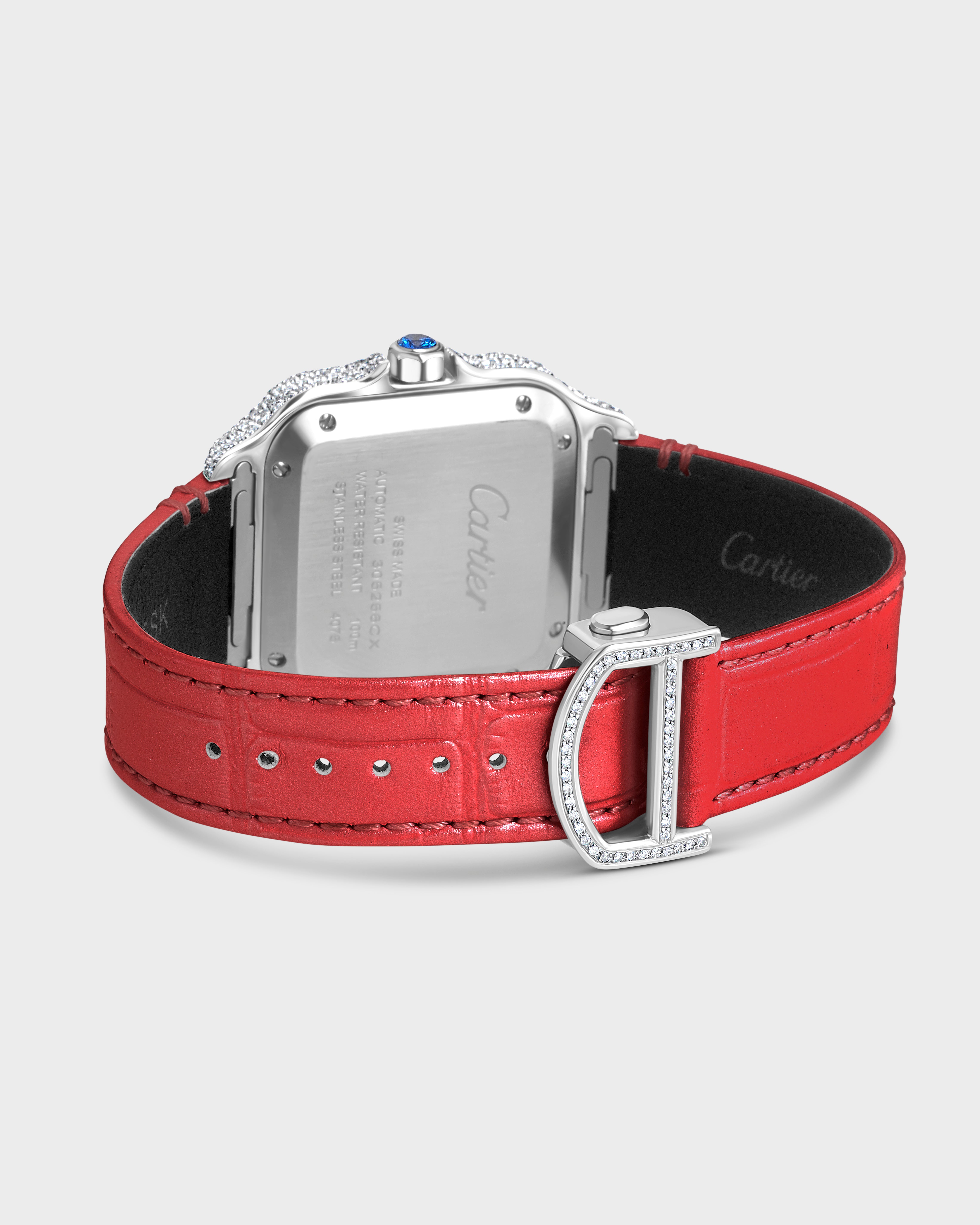 37mm Bussdown Red Leather Band