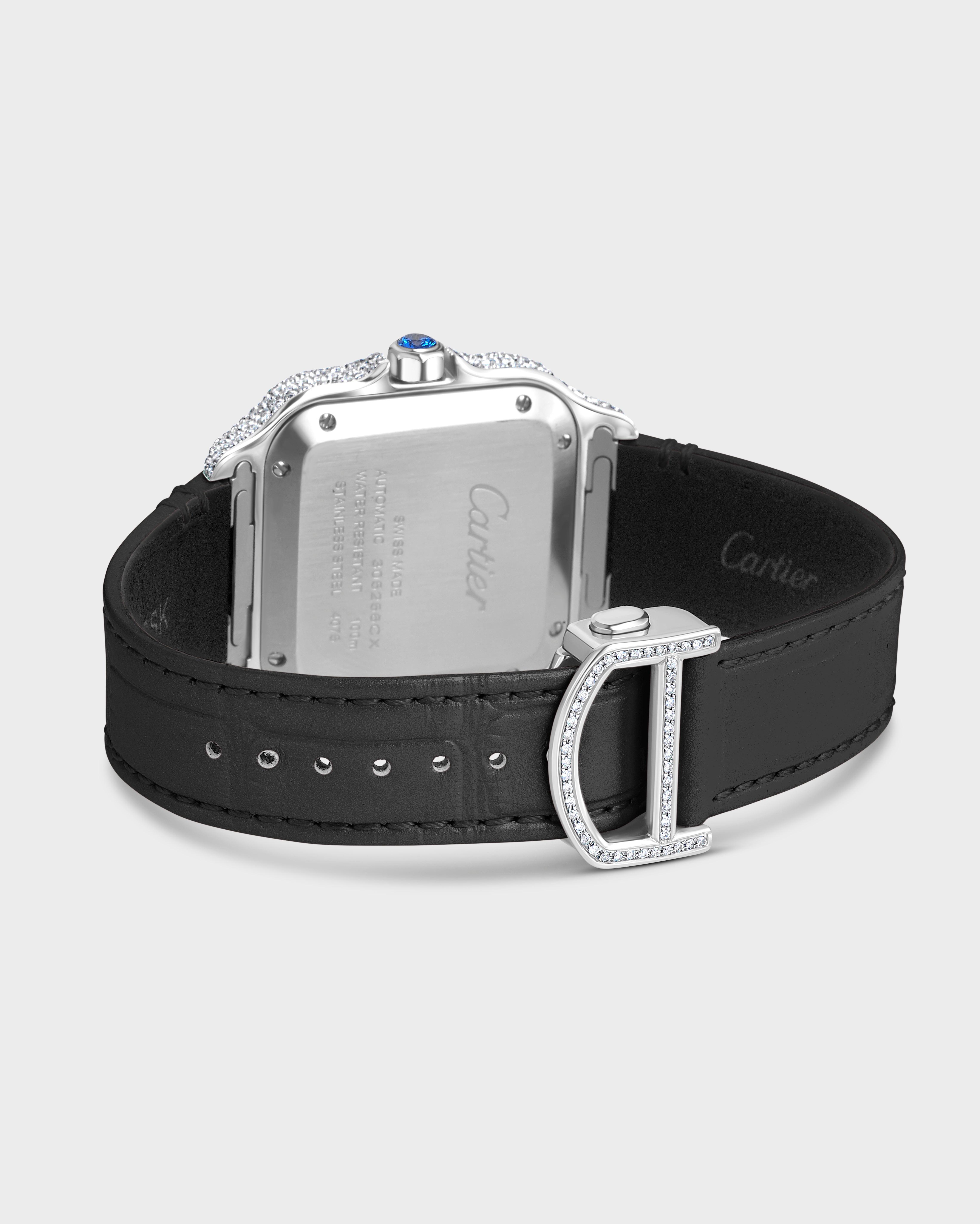 37mm Bussdown Black Leather Band