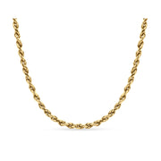 Solid Gold Rope Chain 2.5mm