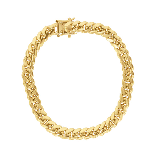 Gold Miami Cuban Link Bracelet 7mm