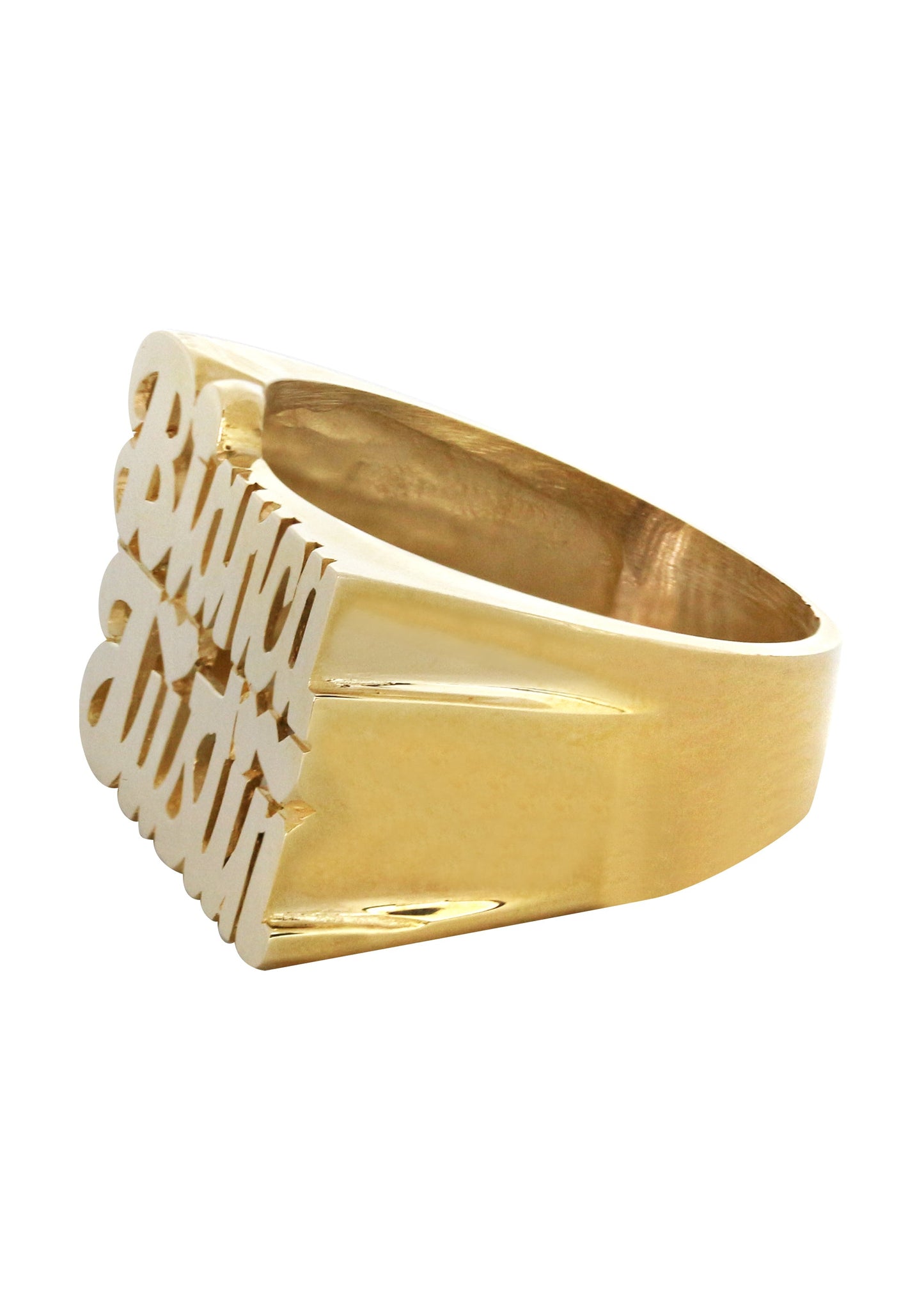 14K Couples Gold Name Ring
