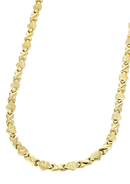 YELLOW GOLD "XO HEART" NECKLACE