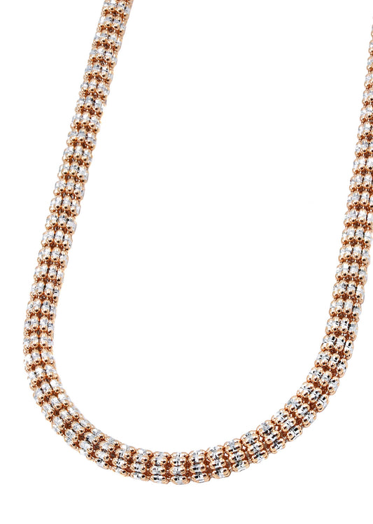 Rose Gold Chain - Mens Ice Chain 10K/14K Rose Gold