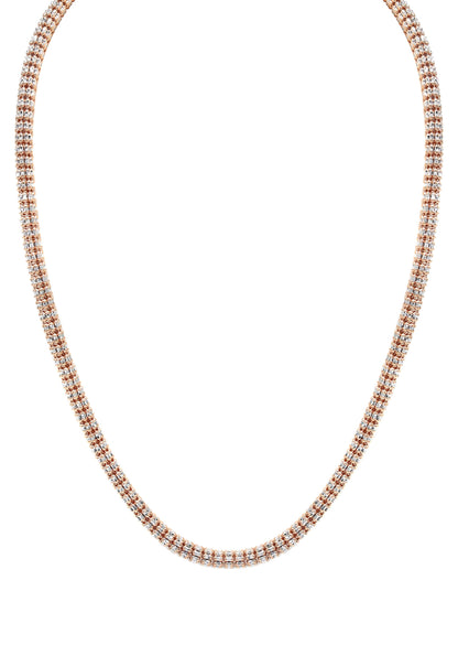 Rose Gold Chain - Mens Ice Chain 10K/14K Rose Gold