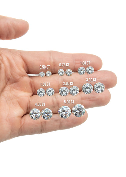 14K Yellow Gold Lab Grown Diamond Stud Earrings
